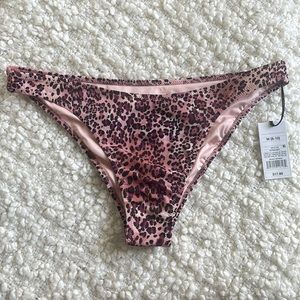 Pink Cheeta print bikini bottoms